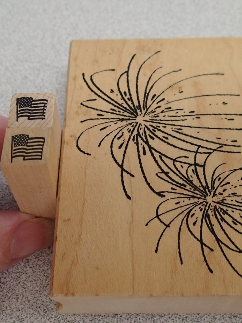 Fire works stampers set of 2